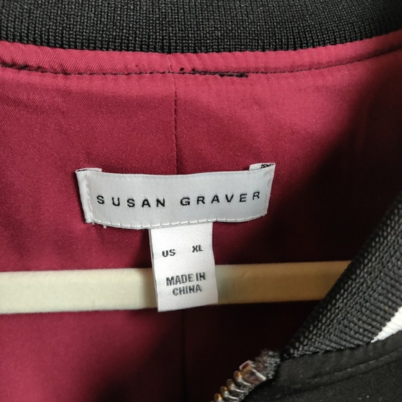 Susan Graver stitched bomber jacket - Picture 4 of 4
